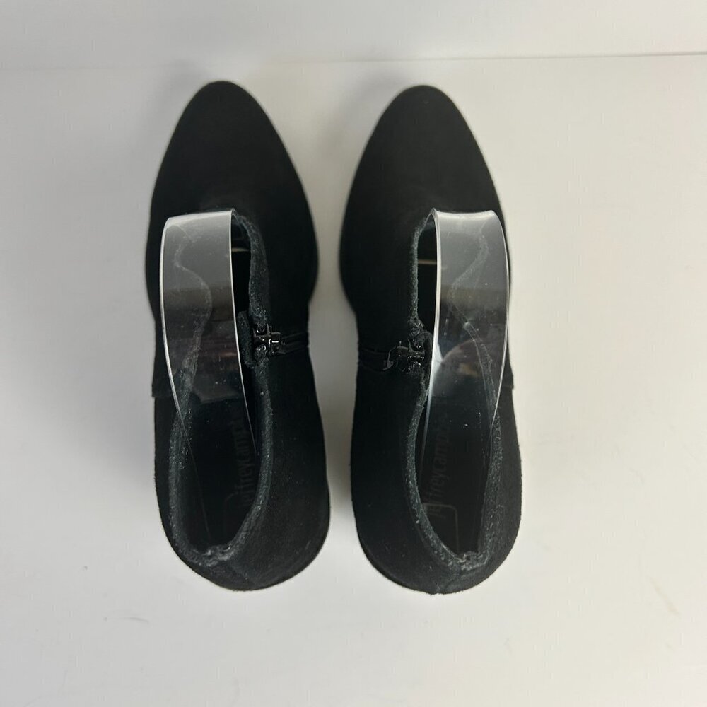Jeffrey Campbell Boots Womens 9 Black Kamet-2 Leather Suede Ankle Booties Block - Picture 4 of 11